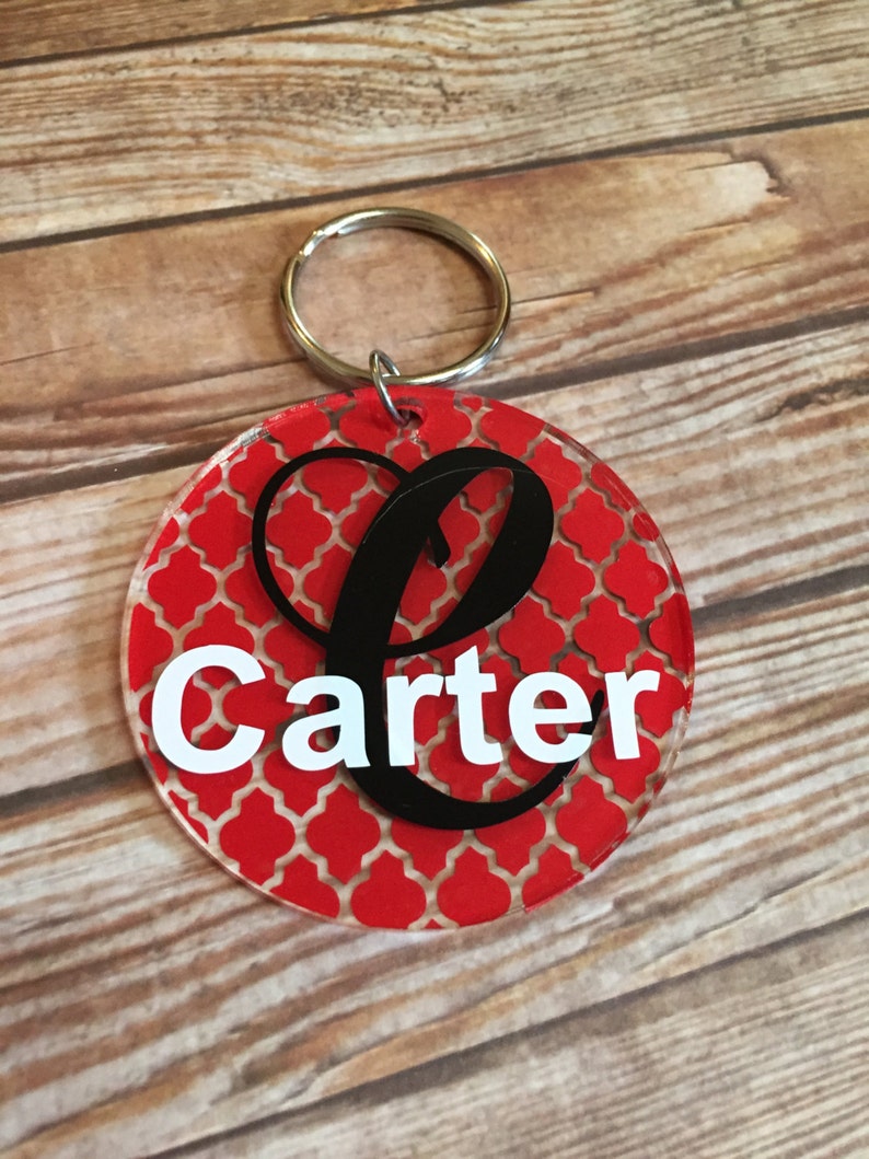 Personalized Keychain Monogram Keychain Diaper bag Tag Etsy