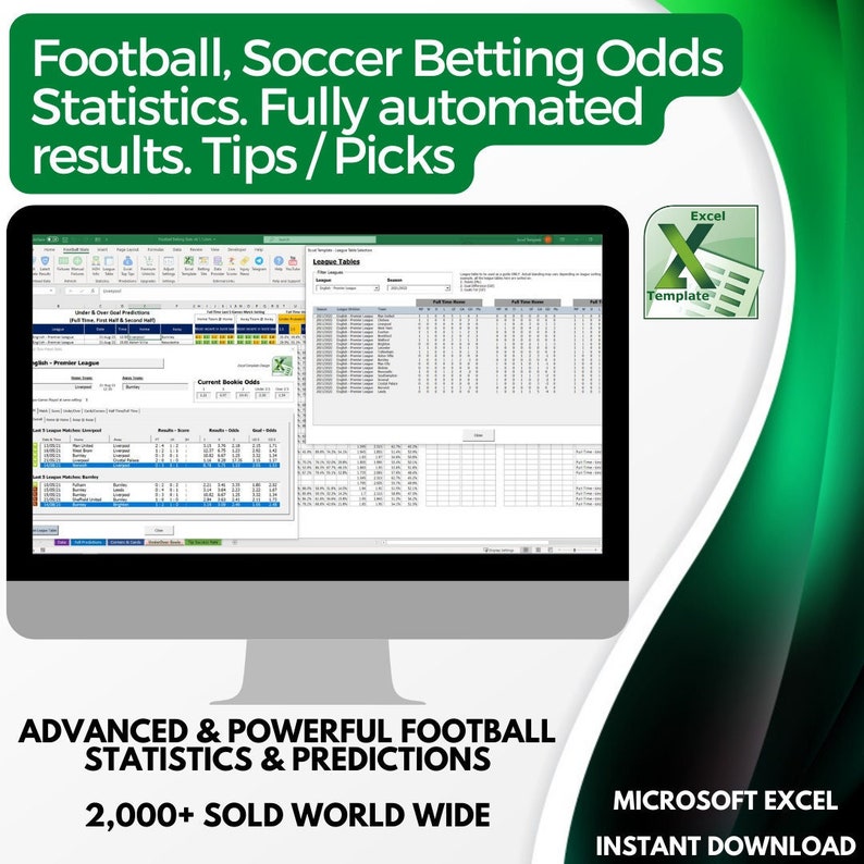 Football Soccer Betting Odds Statistics. Fully Automated Etsy