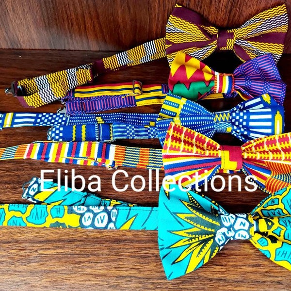 African Bow ties/Wedding Bowtie/Kente Bow ties /Graduation Bow tie /Black history month Bow tie/ Ankara Bow tie/ Baby Boy Bowtie/Baby gift