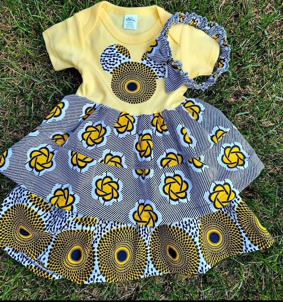 Baby Birthday dress/ Baby's first gift/Baby shower gift/1st Birthday  dress/African print girls dress/ Ankara kids dress/Kids Party
