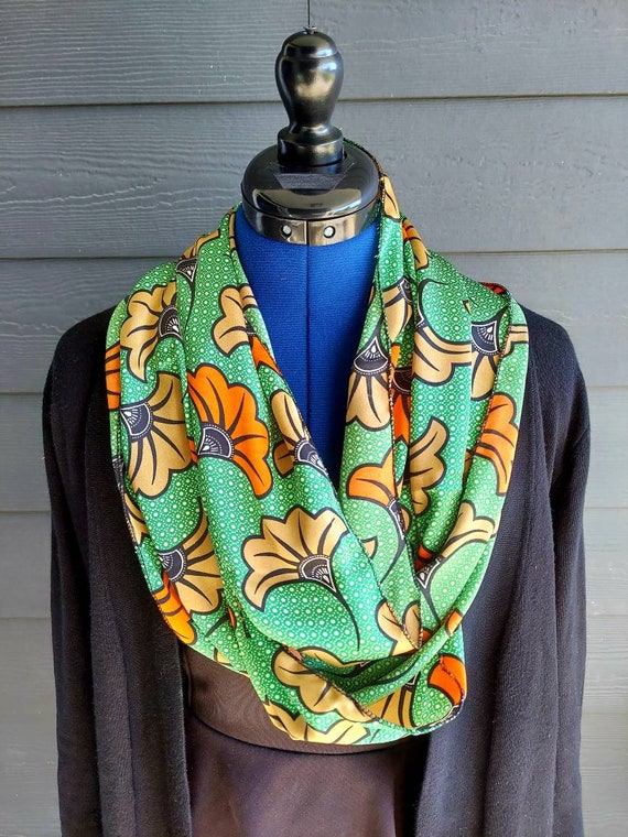 Chritmas Scarf/ infinity scarf/ Ankara silk scarf /silk scarf/Scarves  women/Gift for her/Birthday gift/Scarf women cashmere/Christmas gift