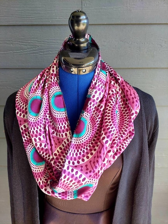 Scarf/ infinity scarf/ Ankara silk scarf /silk scarf/Scarves women/Gift for  her/Birthday gift/Scarf women cashmere/Christmas gift
