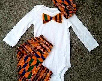Birthday gift/set /Boy set/Ankara baby bodysuit ,boy clothing/boy kente/ African baby boy set/Party dress/Baby's first gift/Unique baby gift