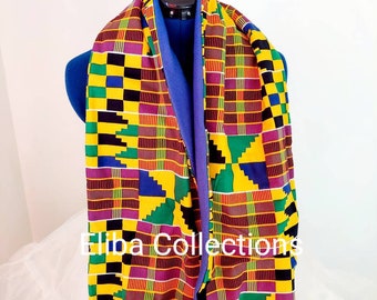 Kente winter Scarf/ infinity African scarf/ Ankara neck warmers,Winter shawls/ Neck warmer/ Unique Christmas gift for her/ Unisex scarf.