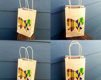 Gift bags for wedding guests/Kente Party gift bags/ Personalized gift bags/ African gift bags/Gift bags for baby shower/Wedding/Party bags