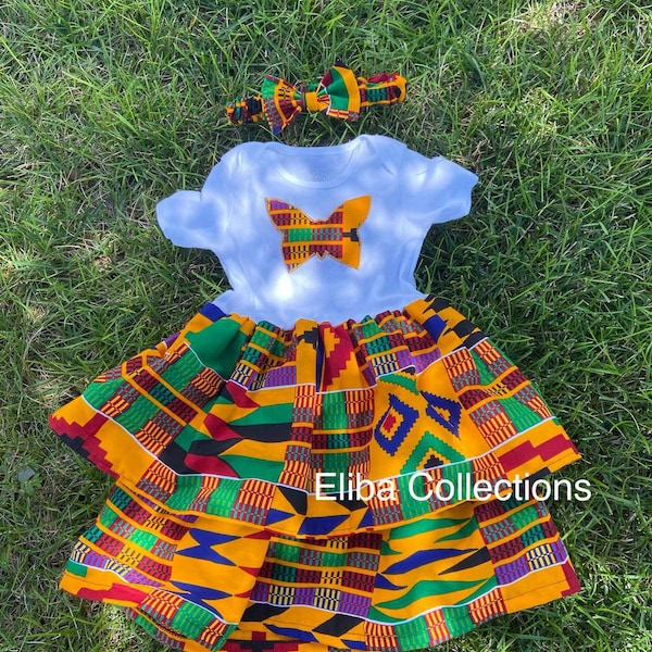 African Baby Clothing/Baby Shower/Girl clothes/Baby ankara Dress/Party dress for girls/ Kente dress/ Birthday dress/ Toddler Clothing/Baby