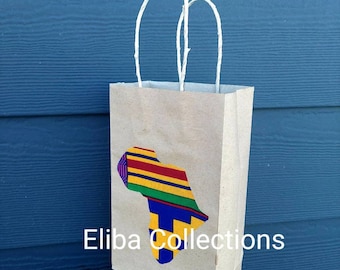 Gift bags for wedding guests/Kente Party gift bags/ Personalized gift bags/ African gift bags/Gift bags for baby shower/Wedding/Party bags