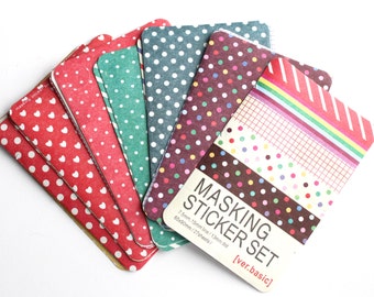 Masking pattern sticker set/ Bullet Journal Planner/ Daily Diary sticker set/ Deco Crafting Set