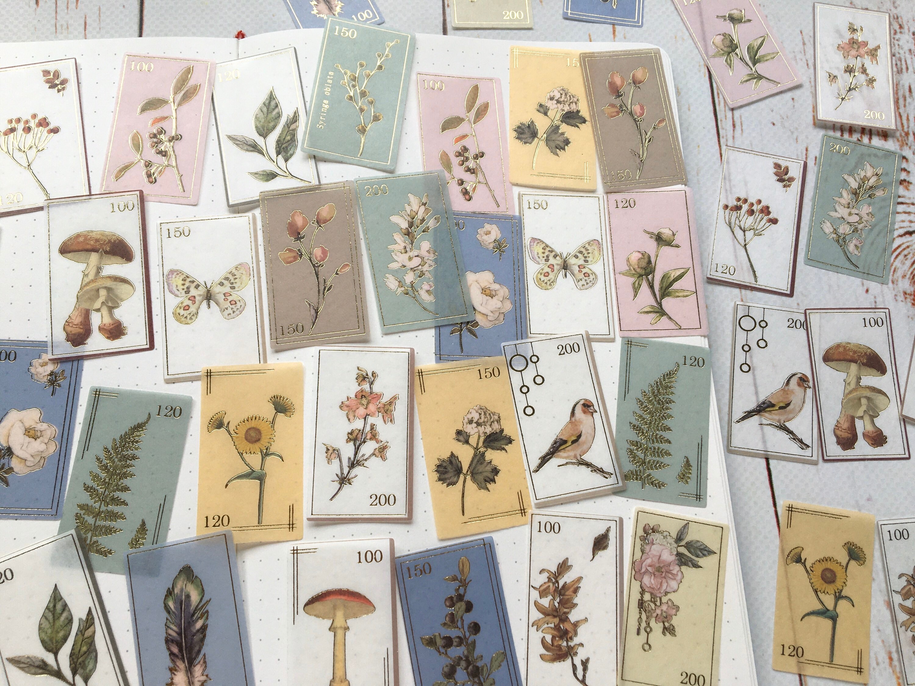 floral sticker set travellers journal deco vintage inspired etsy