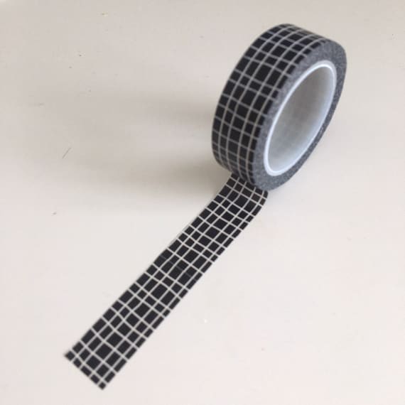 Black Grid Washi Tape