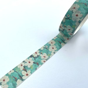 Blue Floral Washi tape/ Cherry Blossom Blue Collage Planner Sticker/ Scrapbooking Watercolour Bullet Journal deco
