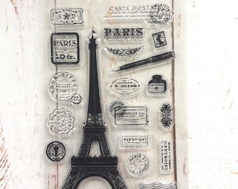Paris Journal Silicone Stamp/ Travel Vacation Wanderlust Clear stamp/ road Trip Planner Rubber stamps