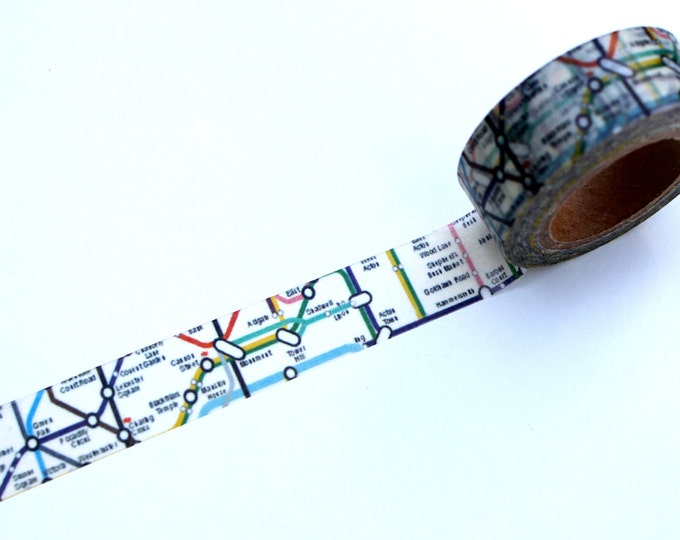 London Map Washi Tape, London Underground Tube Bullet Journal Tape Map