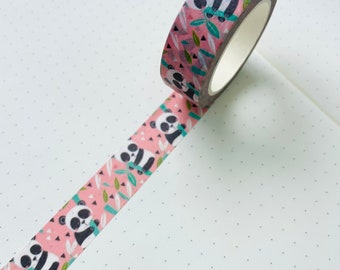 Cute Panda Washi Tape • Kawaii Bujo Planner Stationery • Panda lover gift