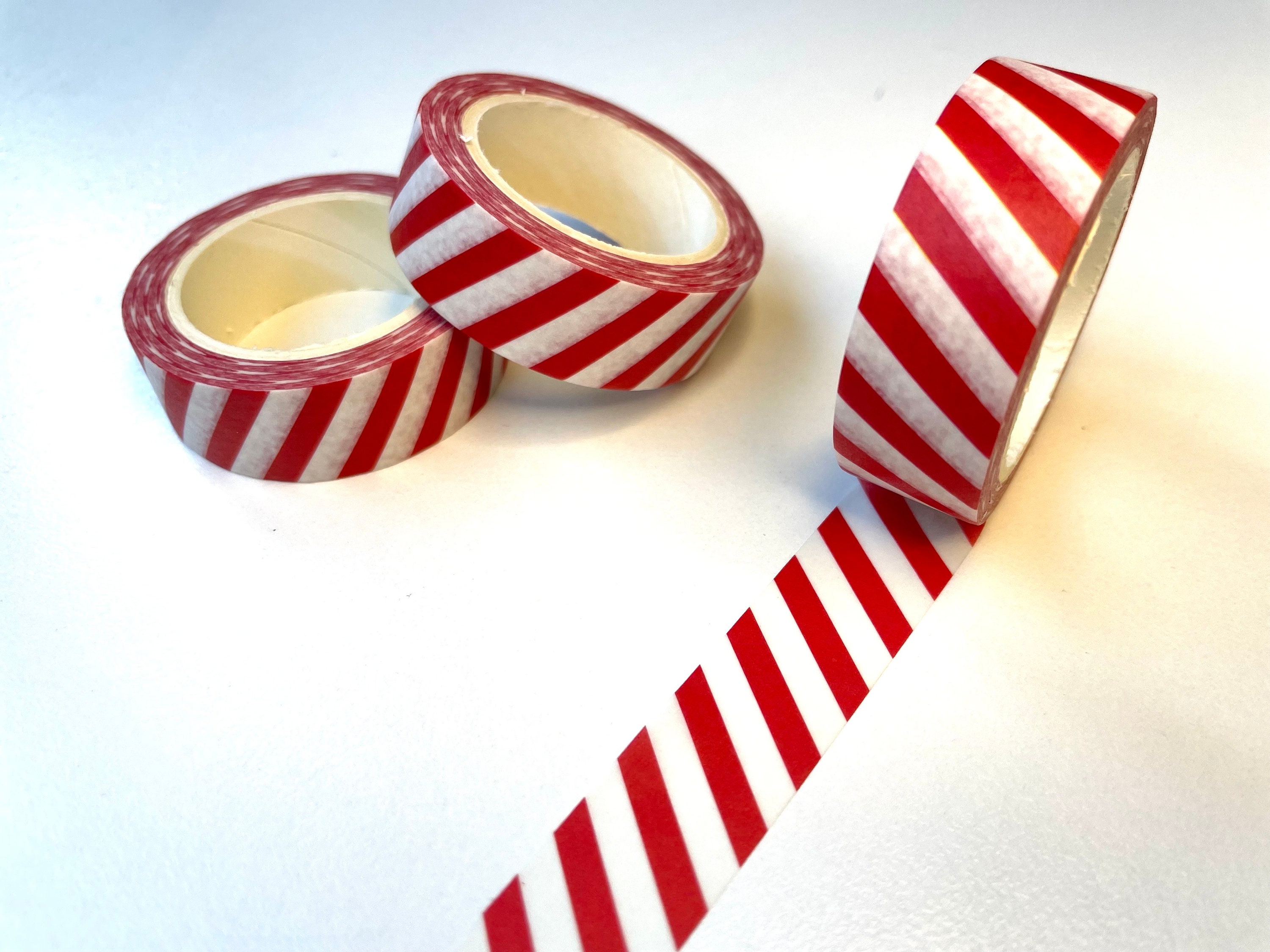 Candy Stripe Red White Christmas Ribbon