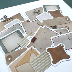 Retro Journal Sticker set de 45/Vintage Letters Stickers Letters/Ephemera Collage Snail Mail/Travelers notebook decor