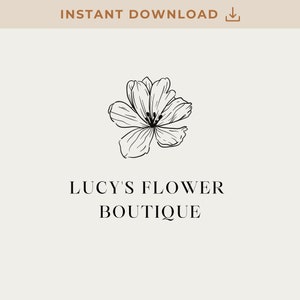 3 Premade Logos | Business logo | Pre-made Flower Logo | Boutique Logo | Feminine logo | Text Logo | Photography Logo | Custom Design