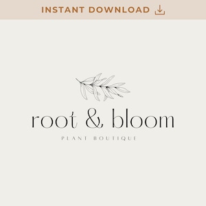 3 Premade Logos | Editable Logo | Boutique logo | Feminine Logo | Plant Logo | Real Estate Logo |Blogger Logo|Custom Logo|Virtual Assistant