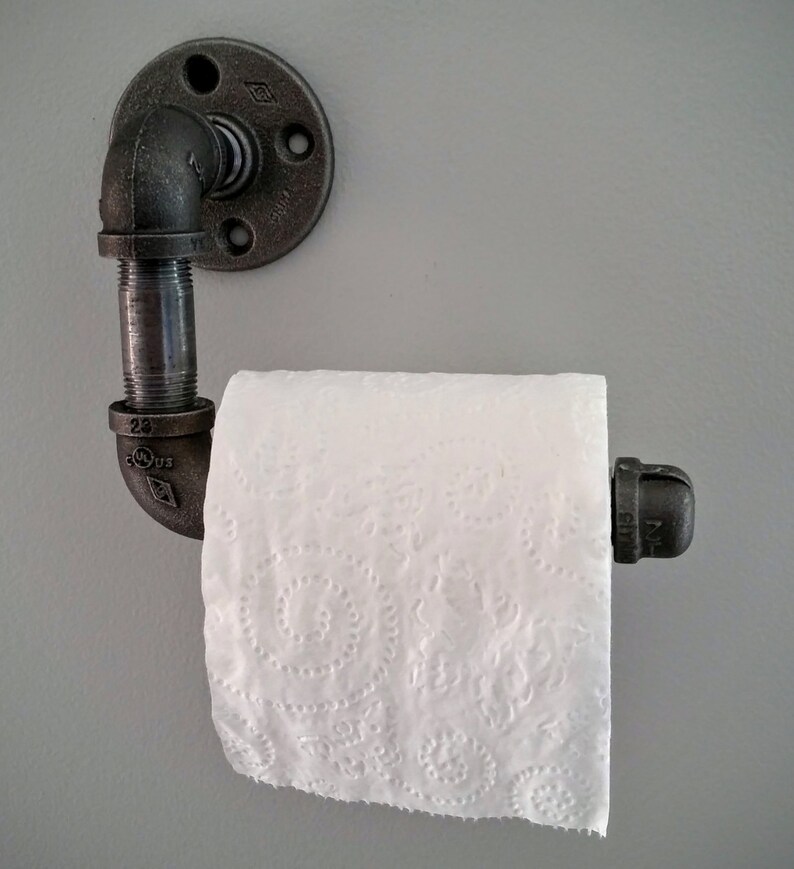 Industrial Toilet Paper Holder Wall Mount Industrial Decor Etsy