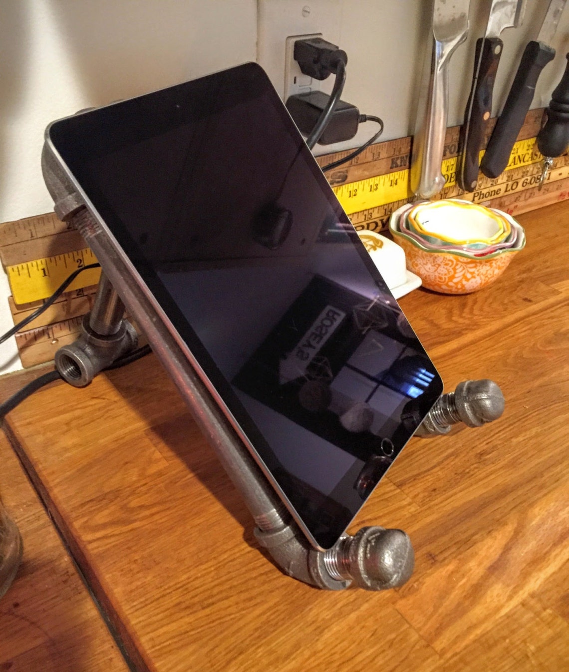 Industrial Tablet Stand Industrial Ipad Stand Industrial Etsy
