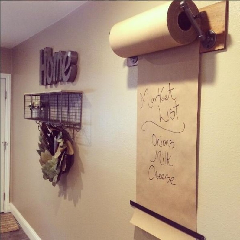 Kraft Paper Dispenser Wall Mount Industrial Pipe Decor