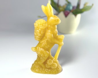 Beeswax Easter Bunny Candle, Easter Decor, Easter Rabbit, Easter Decorations, Spring Decor