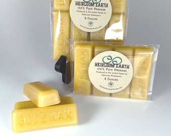 Pure Filtered Beeswax: Golden Yellow Candle Wax, 1oz Bricks
