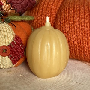 Beeswax Pumpkin Candle 2, Small Decorative Candles, Pumpkin Candle, Autumn Candle, Autumn Decor, Fall Decor Farmhouse
