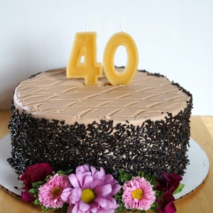 Beeswax Birthday Candles, Number Birthday Candle, Anniversary Cake Topper, Birthday Cake Topper, Party Candles