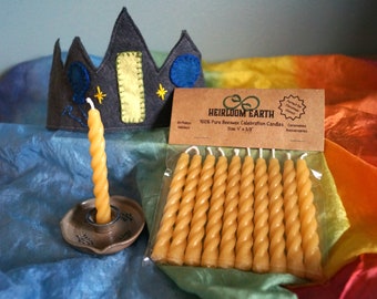 Beeswax Celebration Candles, Beeswax Birthday Candles, Tiny Tapers, Small Taper Candles, Mini Taper Candles