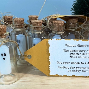 Adopt A Ghost - Name & Backstory Included! Ghost In A Jar | Bottled Mini Ghost