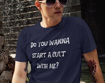 Camiseta de líder de culto ¿Quieres empezar un culto conmigo? Camiseta gráfica divertida.