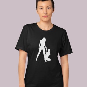 BDSM Dominatrix t-shirt. LGBTQ lesbian domination slave girl submissive shirt. image 1