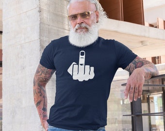 Middle finger t-shirt. Sarcastic flip the bird flip-off graphic tee