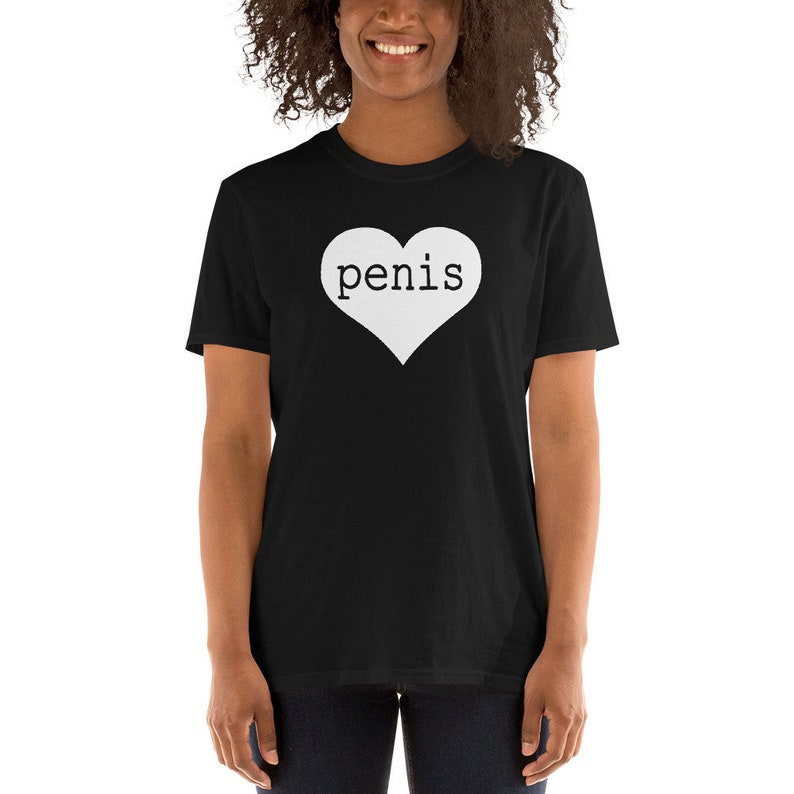T-shirt Homme I Heart Love Penis - Manches Courtes - Noir - Taille Régulière - Neuf USA