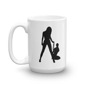 BDSM slave coffee mug. LGBTQ lesbian domination and submissive. Fun bondage s and m gift. 15 Fluid ounces