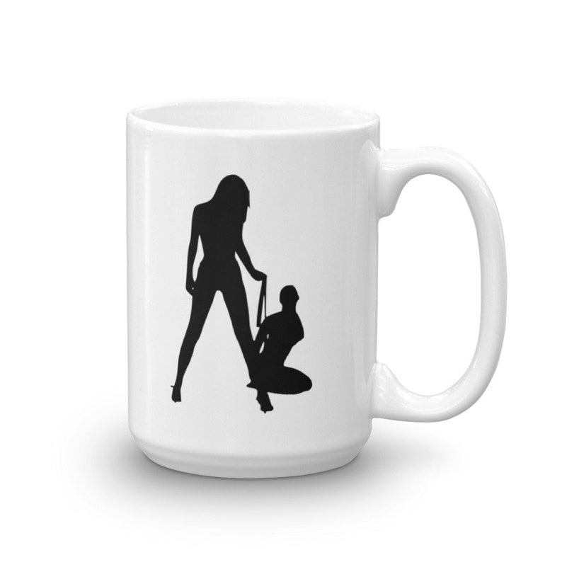 BDSM slave coffee mug. LGBTQ lesbian domination and submissive. Fun bondage s and m gift. image 4