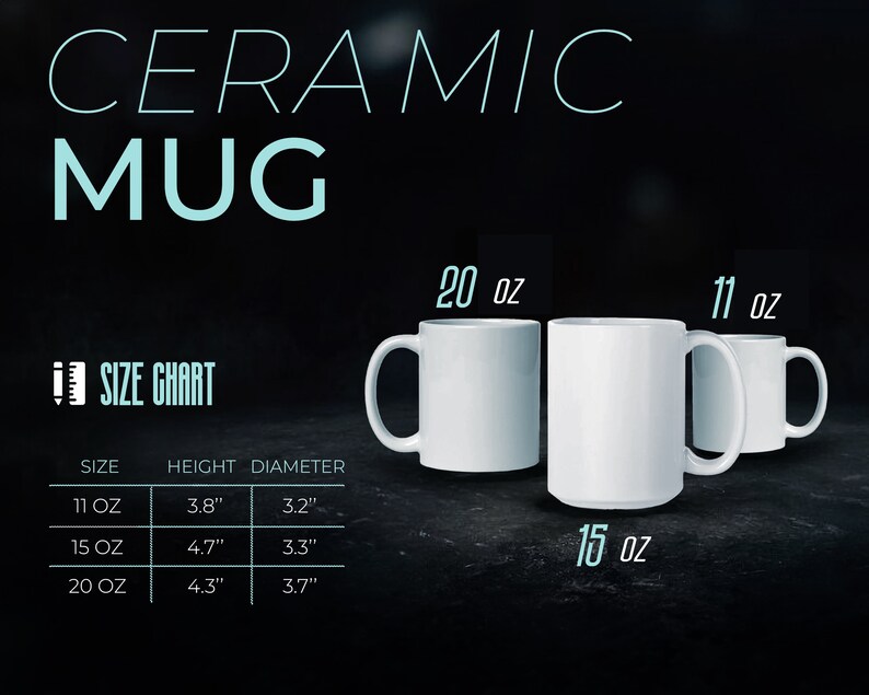 Witticisms r us ceramic mug sizing chart.