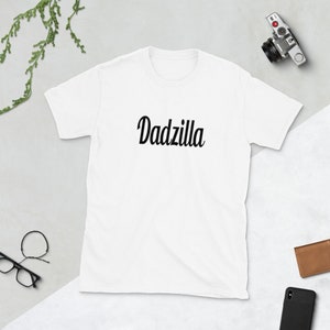 Dadzilla funny T-shirt for dad. White