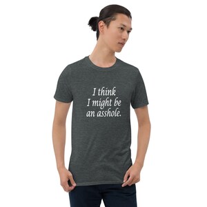 Funny ashole t-shirt. I think I might be an Ahole profanity image 6
