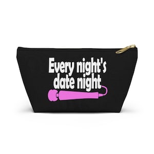 Date night adult toy storage bag. Adult zipper pouch.