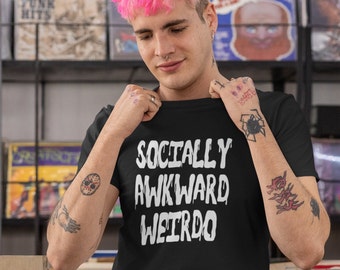 Sozial ungeschicktes Spinner T-Shirt. Ich bin seltsam introvertiertes anti-soziales Grafik-T-Shirt.