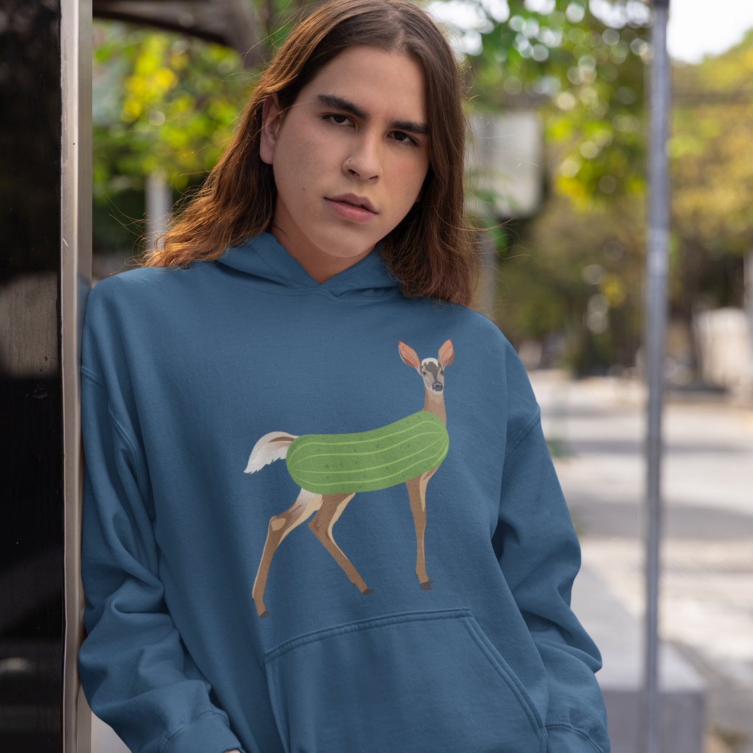 Dill Doe Deer Pickle Pun Hoodie. Funny Adult Hooded Sweatshirt. Etsy
