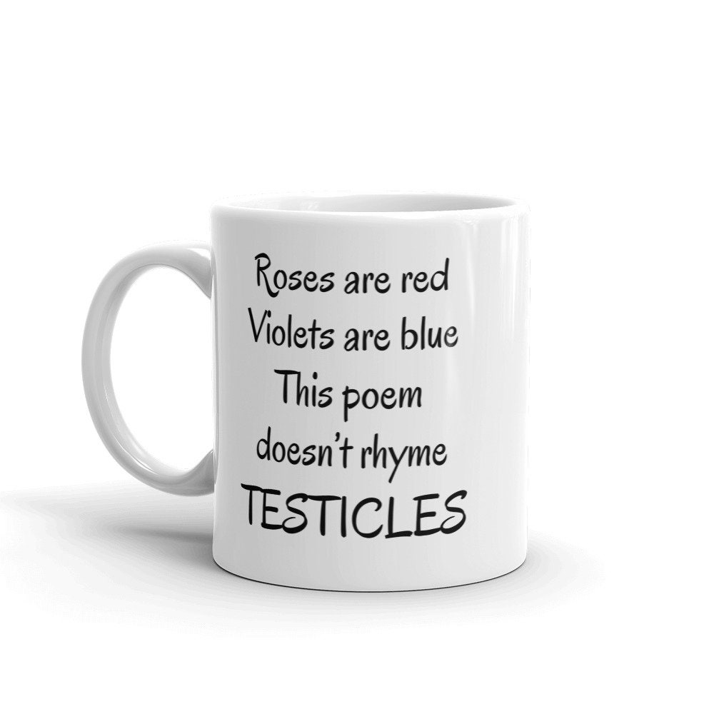 Poetry coffee mug roses are red poetry funny mug novelty Etsy