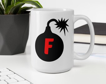 F bomb coffee mug. Funny f word profanity joke gift. I have a potty mouth