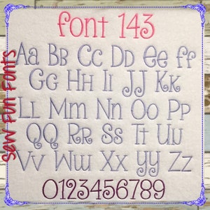 Font Monogram #143 Machine Embroidery Monogram Font Alphabet Design Set ...