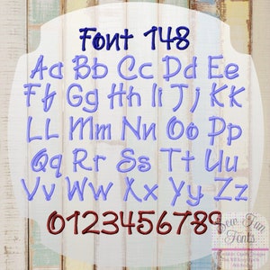 Font Monogram #148 Machine Embroidery Monogram Font Alphabet Design Set, 4 Sizes - INSTANT DOWNLOAD ~ BX Format Included