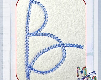 Bakersfield - Font Monogram #161 Machine Embroidery Font Alphabet Letters - Bold Chain Stitch Font - 7 Sizes - BX Format Included