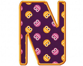 Applique lettertype #049 Machine borduurwerk Monogram lettertype alfabet ontwerpset INSTANT DOWNLOAD