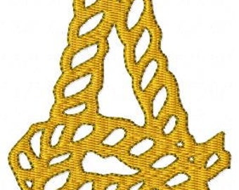 Font Monogram #051 Machine Embroidery Monogram Font Alphabet Design Set INSTANT DOWNLOAD